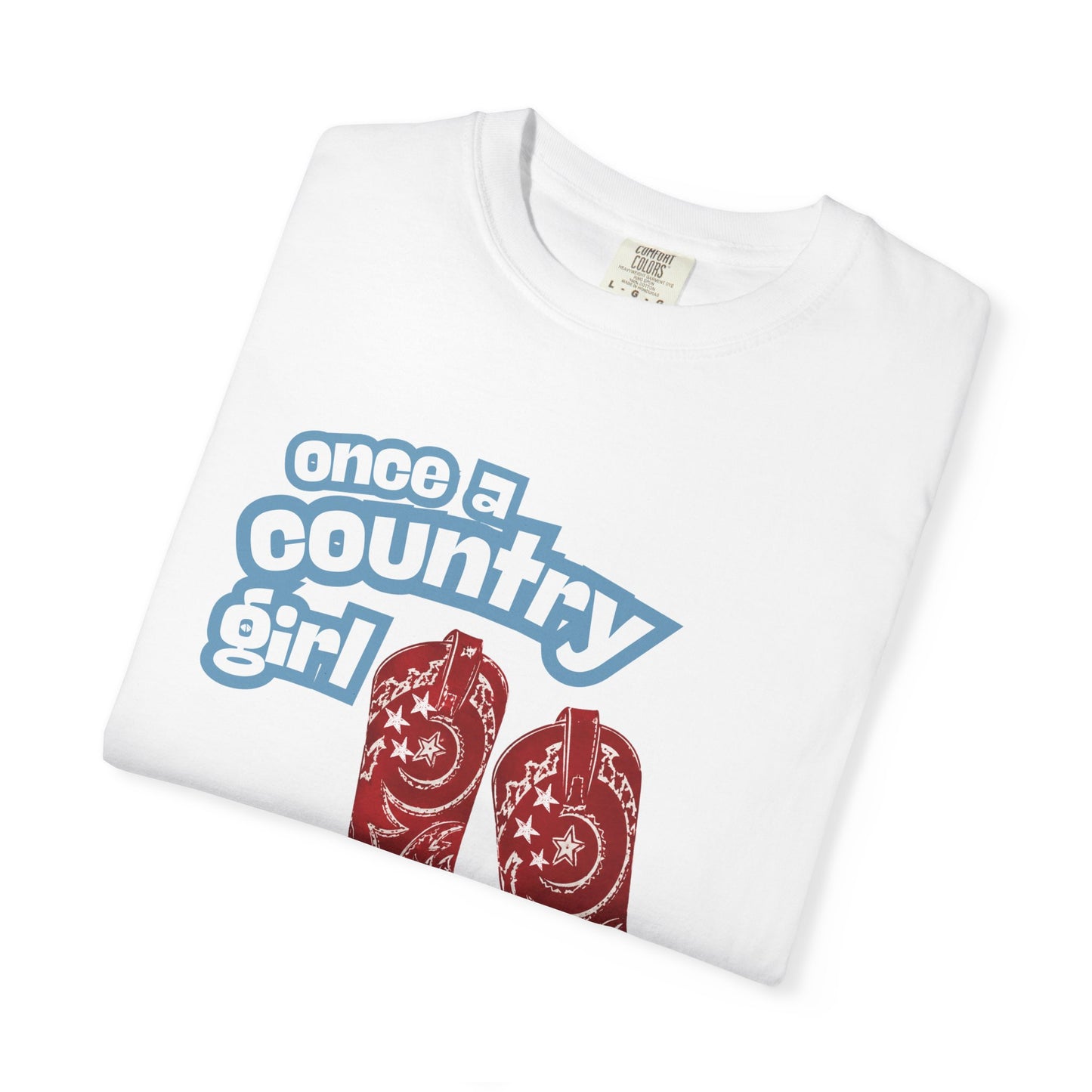 90s Girl Red Cowgirl Boots T-shirt