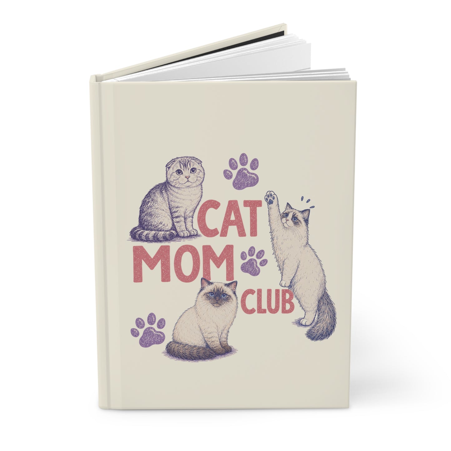 Cat Mom Club Hardcover Journal