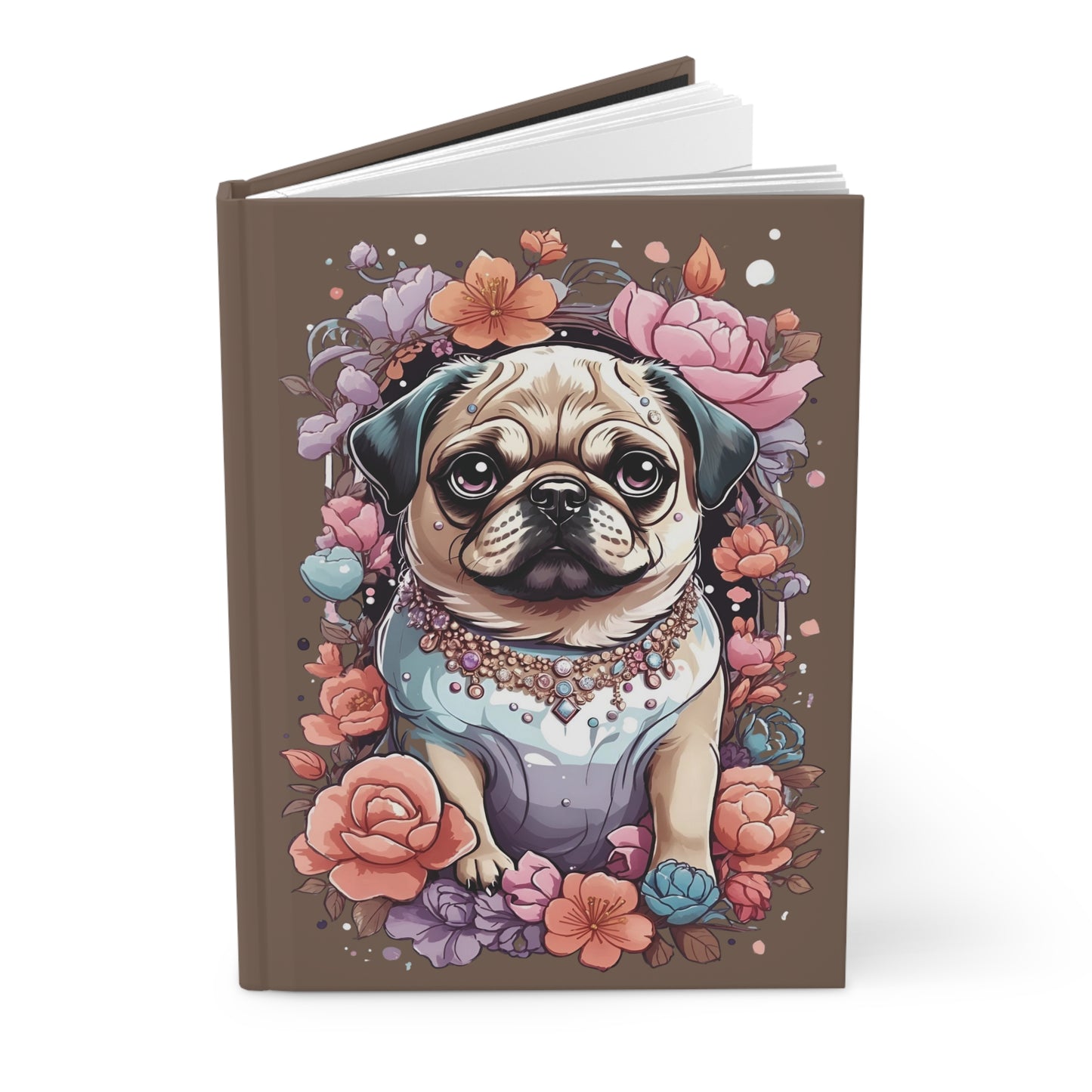 Party Ready Pug Hardcover Journal